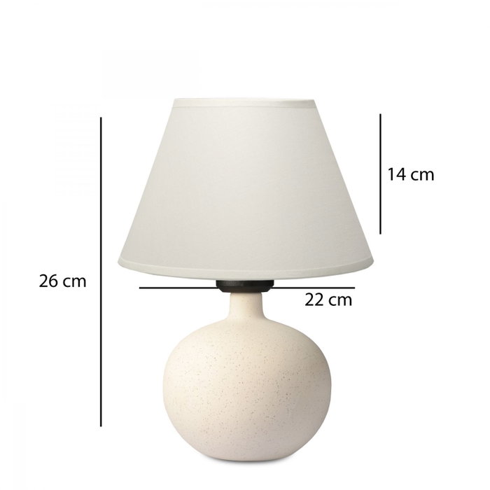 Opviq Lámpara de Mesa de Cerámica Color Crema Opviq Lámpara de Mesa de Cerámica Color Crema